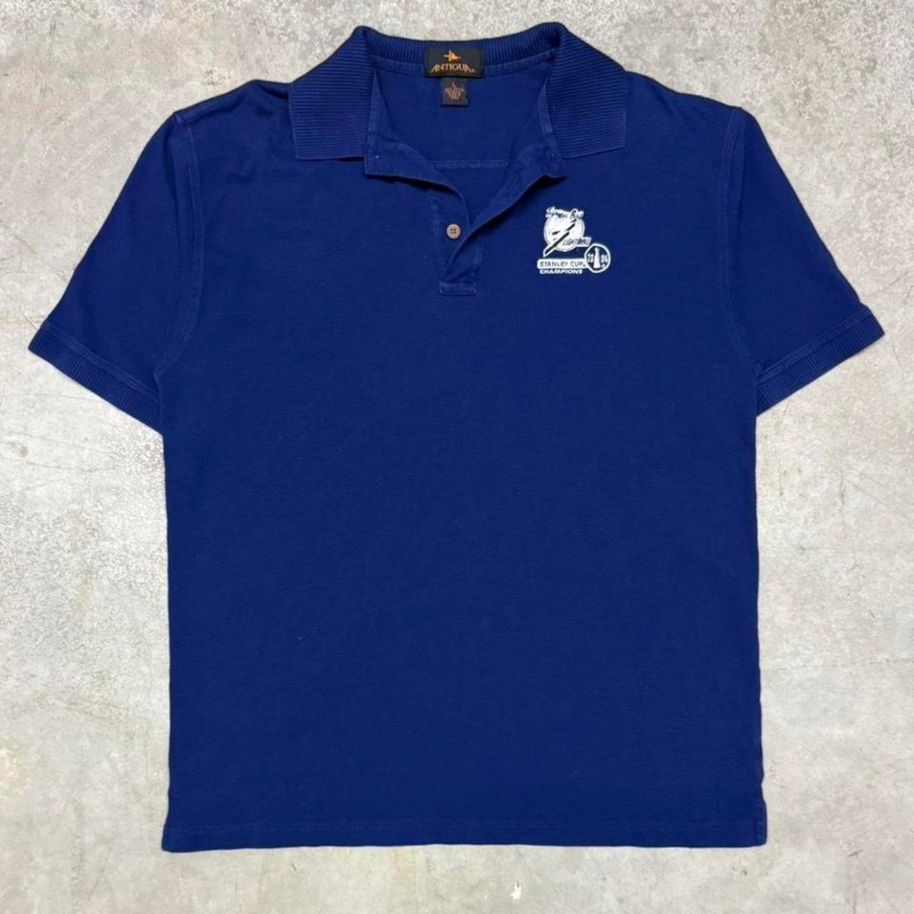 Tampa Bay Lightning NHL Vintage 2004 Stanley Cup Golf Polo Sz Large